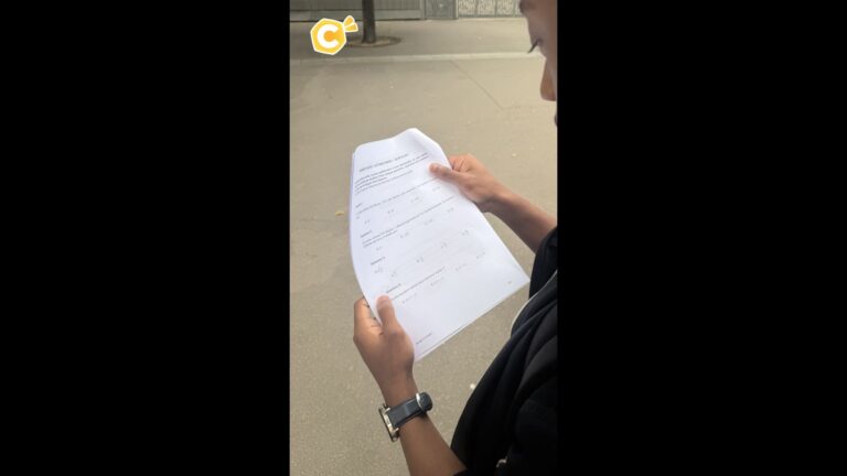 Réactions des élèves après l’épreuve du Bac de Maths : difficultés et résultats contrastés.