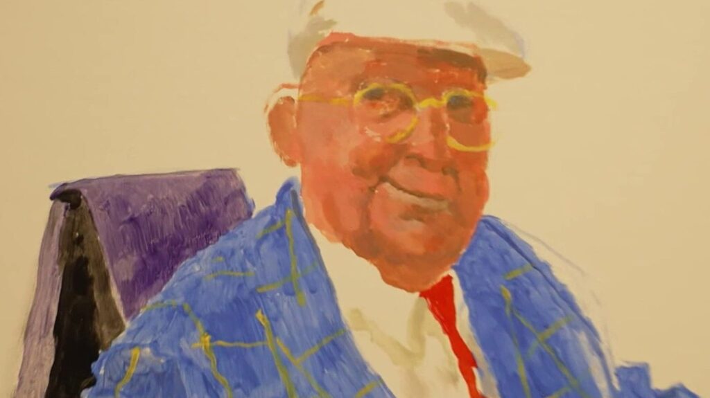 Mort de David Hockney, peintre britannique reconnu pour ses couleurs vives et ses paysages.