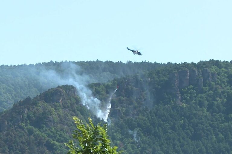 Incendie dans l’Aveyron : des pompiers du Gard en mission de secours sur place.