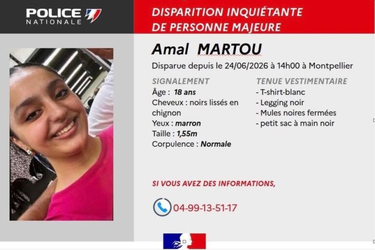 Disparition d’une jeune femme de 18 ans : la police demande des informations pour la retrouver.