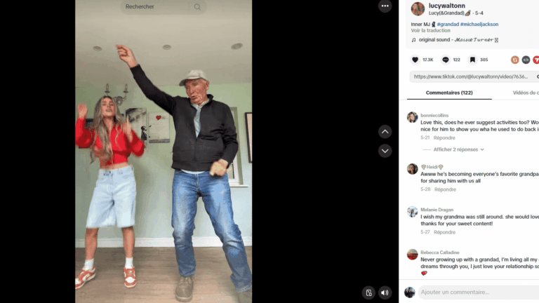 Des internautes en France partagent des activités sur TikTok pour leurs grands-parents.