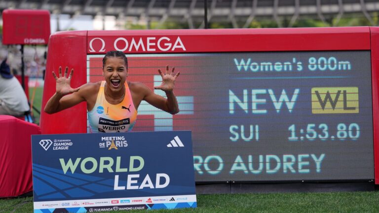 Werro s’approche du record du monde du 800 m, Gressier déçu au meeting d’athlétisme de Paris.