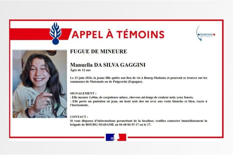 Disparition d’une adolescente de 12 ans : appel à témoins des gendarmes en France