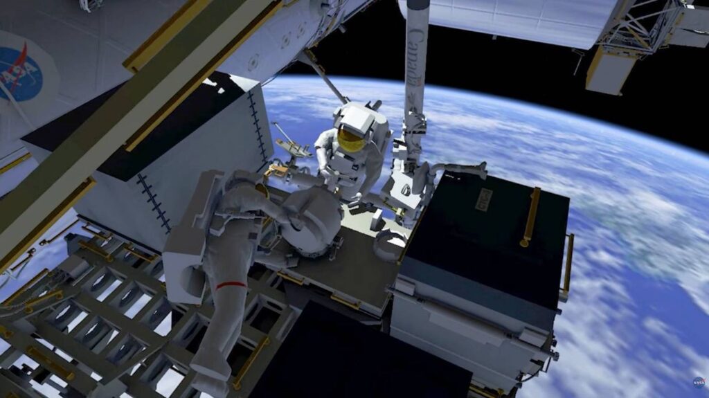 Deux astronautes de l’ISS effectuent une sortie de 6h30 dans le vide spatial
