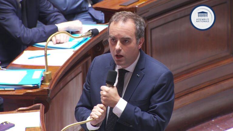 Sébastien Lecornu défend sa gestion de la canicule face à l’écologiste Cyrielle Chatelain à l’Assemblée.