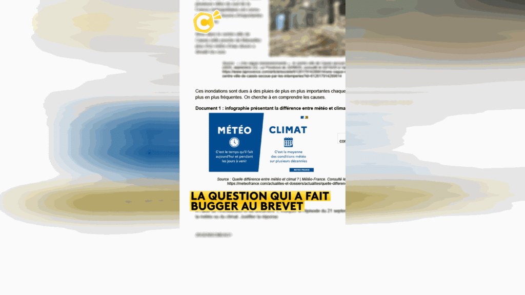 Météo et climat : la question piège pour les collégiens au brevet de SVT en France