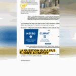 Météo et climat : la question piège pour les collégiens au brevet de SVT en France