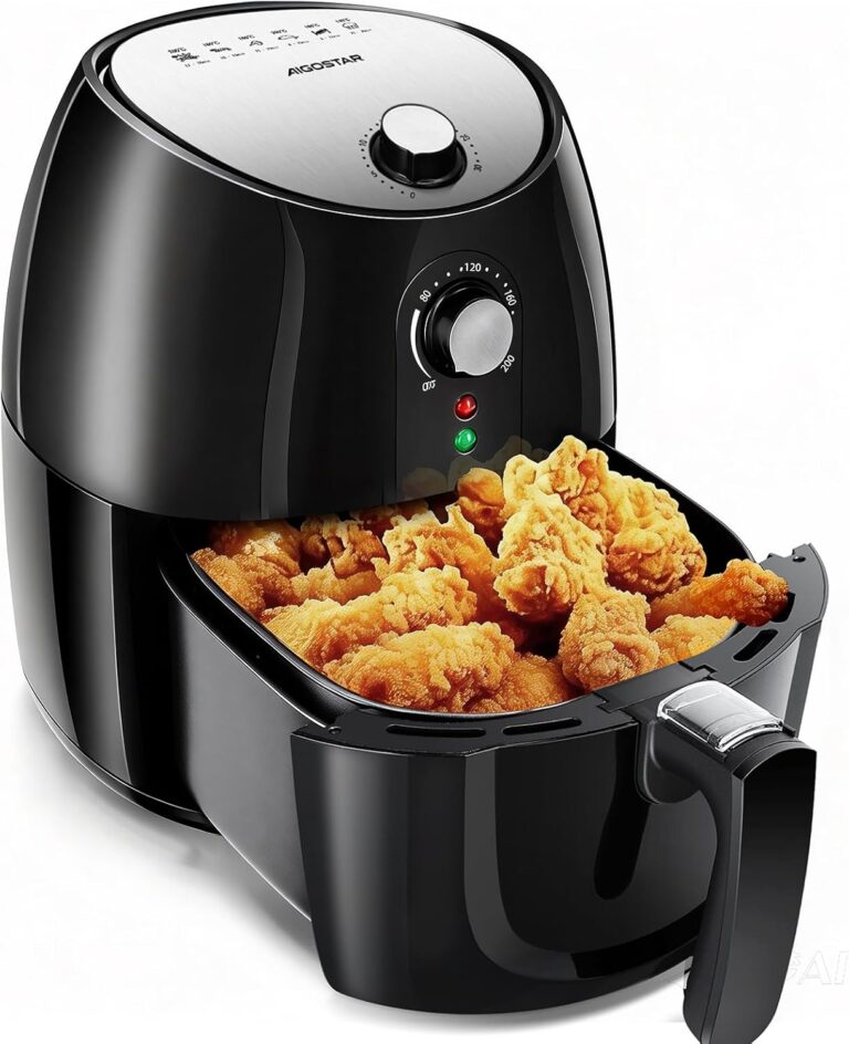 Aigostar Hayden Pro : Friteuse à air 3,5L avec 6 programmes de cuisson et nettoyage facile.