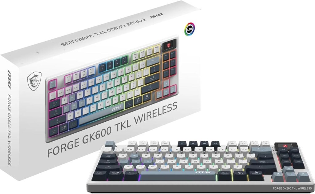 MSI présente un clavier gaming sans fil GK600 TKL AZERTY avec LED RGB et interrupteurs linéaires