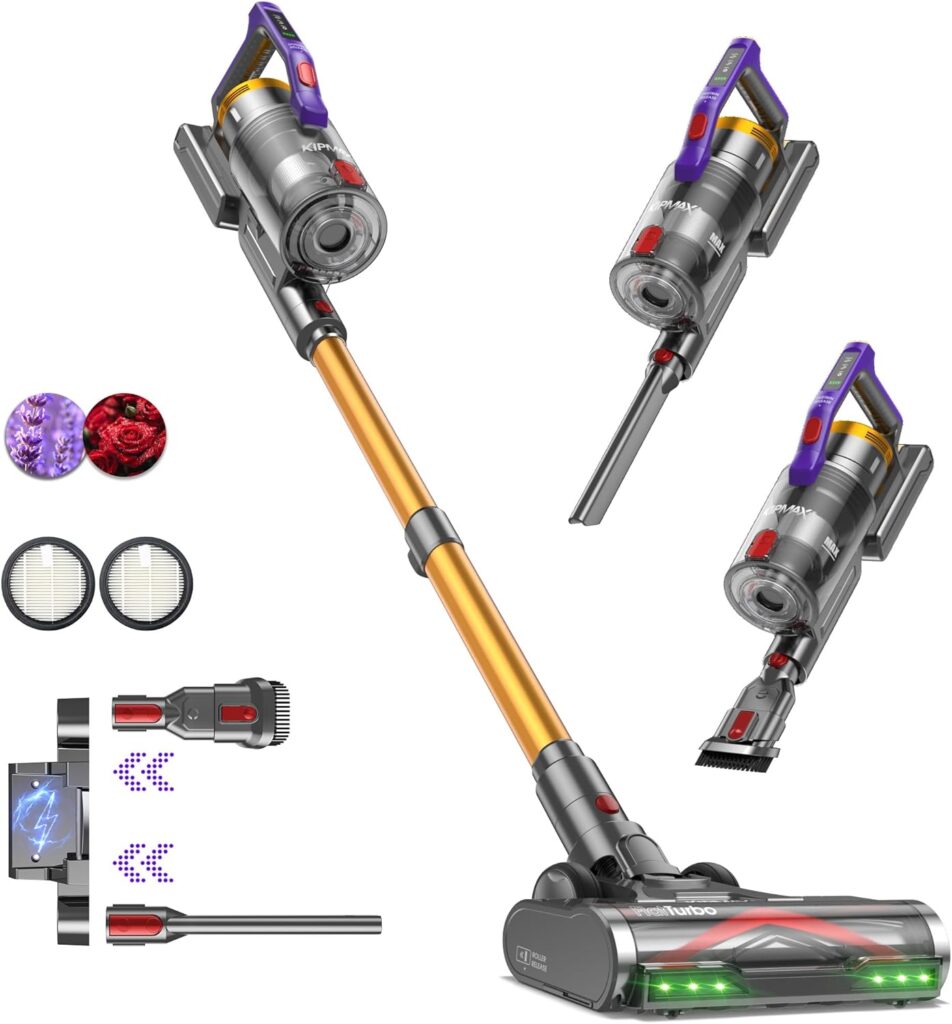 KIPMAX présente un aspirateur balai sans fil pour une performance optimale sur divers sols.
