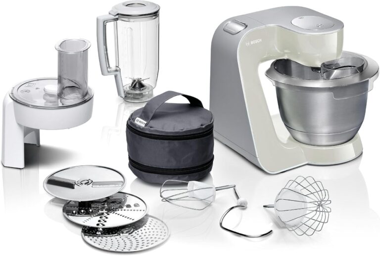 Bosch MUM58L20 : Machine de cuisine de 1000 W avec bol inox de 3,9 L et 7 vitesses.
