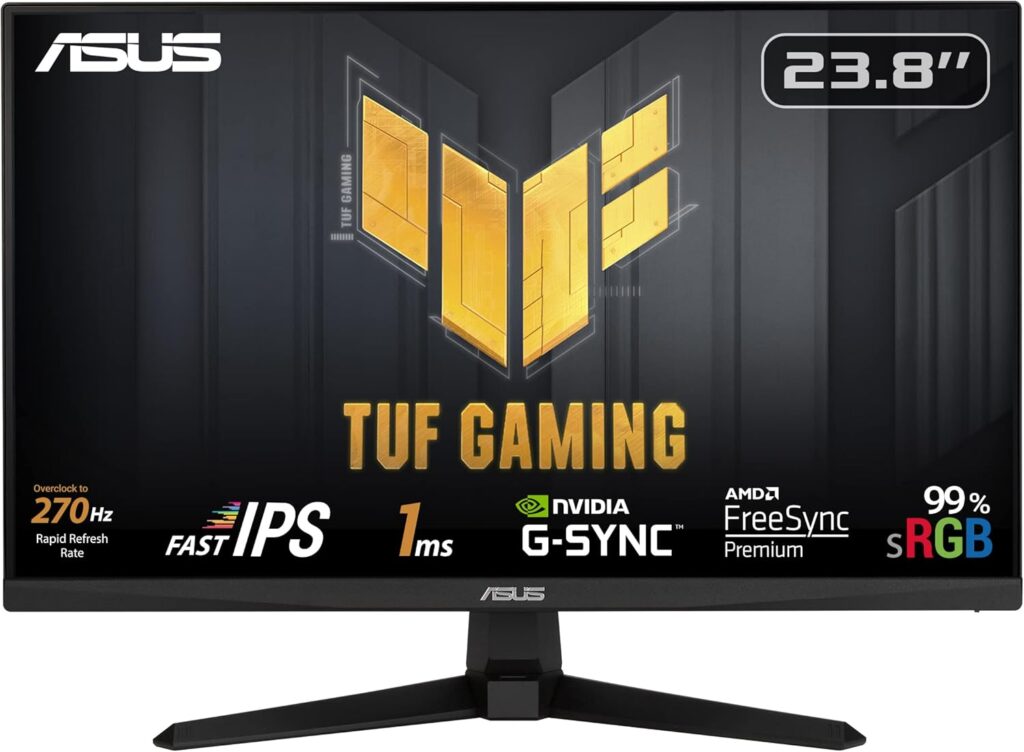 ASUS TUF Gaming VG249QM1A : Écran FHD 23,8 pouces, 270Hz, compatible G-Sync et FreeSync