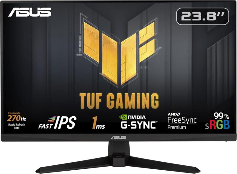 ASUS TUF Gaming VG249QM1A : Écran FHD 23,8 pouces, 270Hz, compatible G-Sync et FreeSync