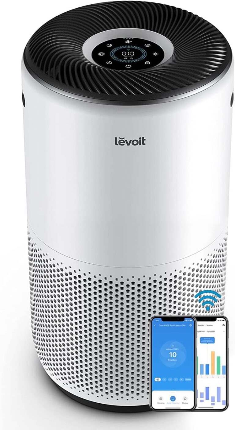 Purificateur d’air LEVOIT Core 400S HEPA, efficace jusqu’à 83 m², compatible Alexa, élimine 99.97% des particules PM2.5.