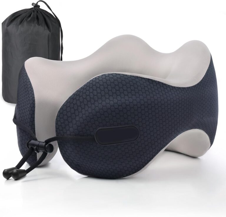 Radikor Travel Pillow : oreiller ergonomique pour voyages en avion, voiture ou train.