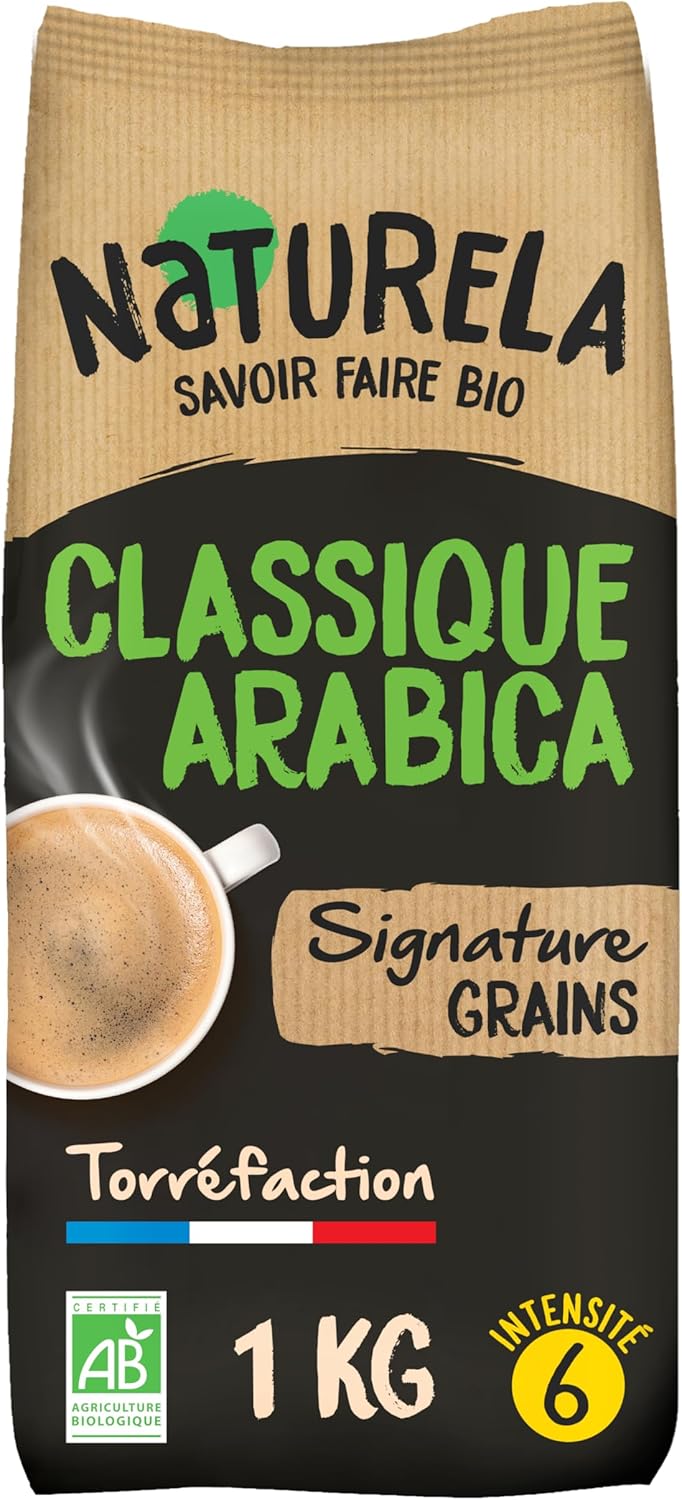NATURELA lance des grains de café arabica bio, 100% français, en torréfaction lente de 1 kg.