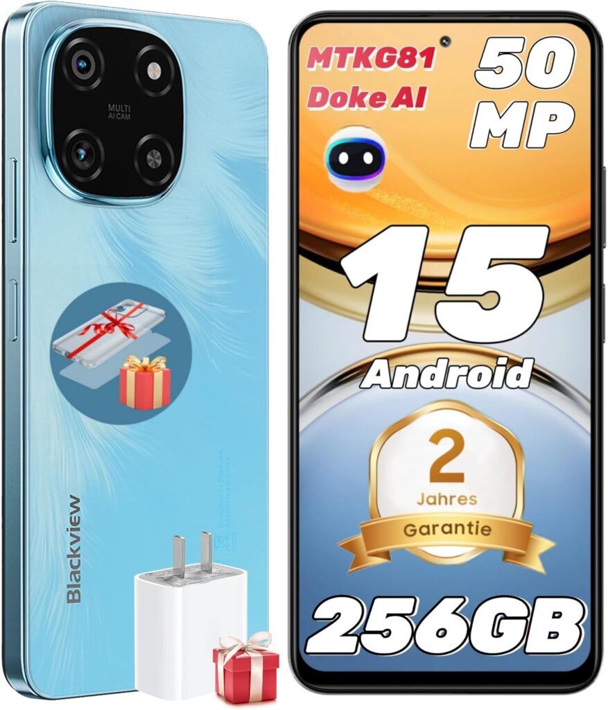 Blackview Color 6 : Smartphone Android avec 50+13MP et 24GB RAM disponible à bas prix.