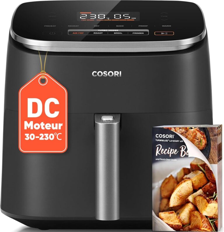 COSORI Air Fryer 6L TurboBlaze : appareil de cuisson compact et économe en énergie pour 3-5 personnes