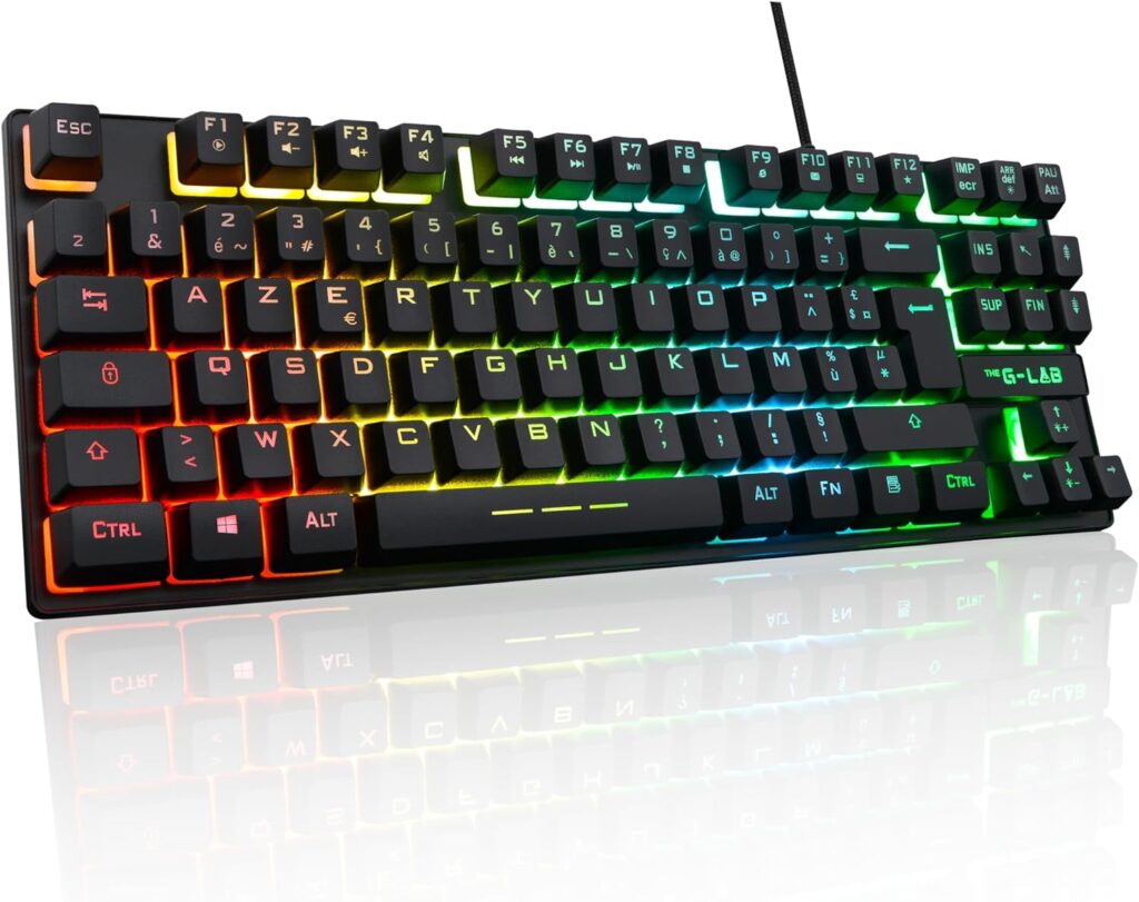 The G-Lab Keyz Caesium TKL : Clavier gaming AZERTY USB 87 touches pour PC et consoles.