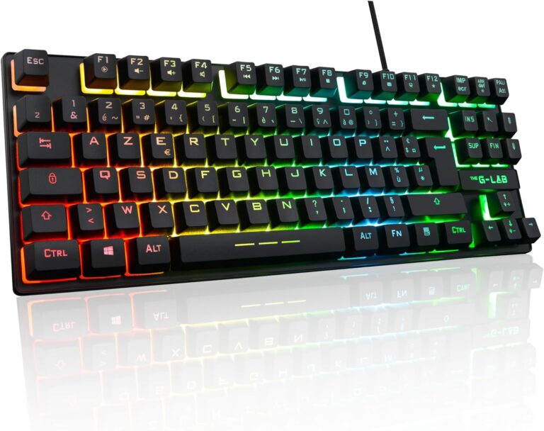 The G-Lab Keyz Caesium TKL : Clavier gaming AZERTY USB 87 touches pour PC et consoles.