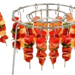 Air Fryer Grill avec 24 brochettes, outil de cuisson pour rôtir viandes et légumes.