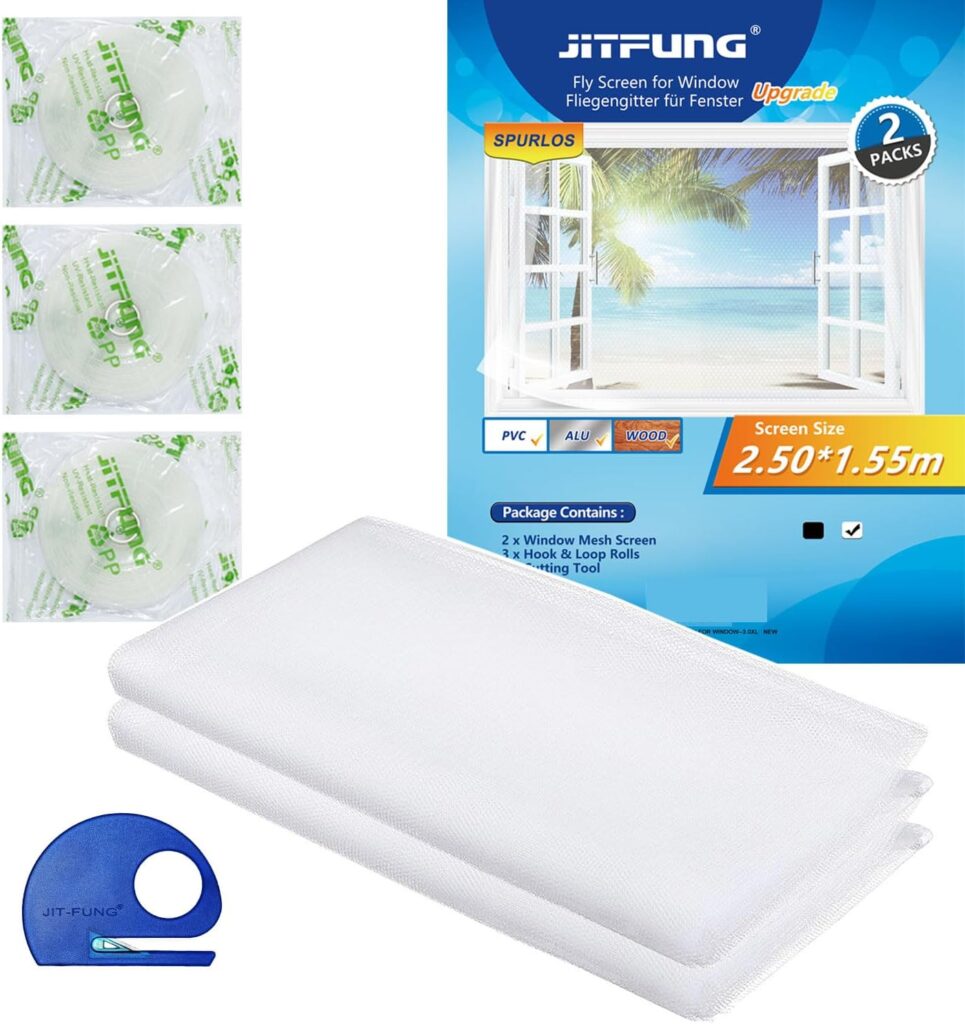 Insect Screen Window 250 x 155 cm : Protection contre les insectes sans perçage en Europe
