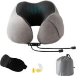 Good Nite Travel Pillow : oreiller cervical avec masque, bouchons et sac pour voyages en train ou avion.