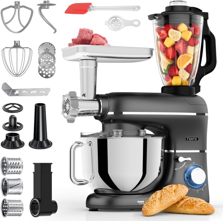 Processor multifonction 2000 W avec hachoir avant, bol de 6,2 L et accessoires en noir