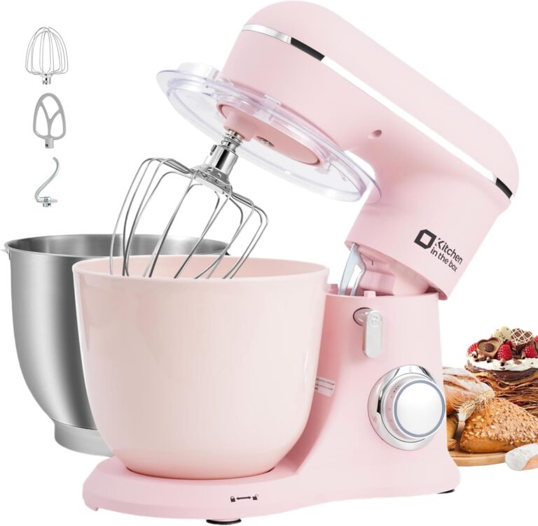 Kitchen in the Box : Un robot pâtissier électrique de 1300 W avec 10 vitesses et deux bols.