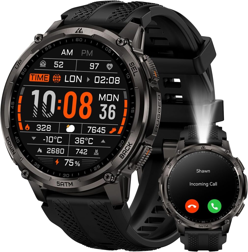 KOSPET Tank T4C : montre connectée avec GPS, torche LED et communication par talkie-walkie