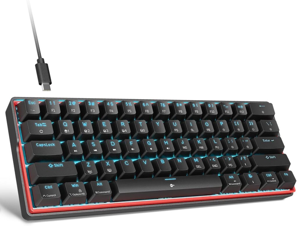 KEMOVE K61SE : Clavier mécanique compact RGB de 61 touches avec anti-ghosting pour joueurs