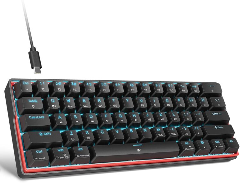 KEMOVE K61SE : Clavier mécanique compact RGB de 61 touches avec anti-ghosting pour joueurs
