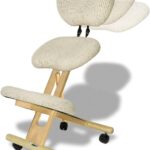 Chaise ergonomique Cinius avec dossier en couleur naturelle conçue pour un soutien lombaire optimal.