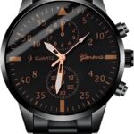 Montre analogique Retoo pour hommes en acier inoxydable, idéale pour bureaux et restaurants.