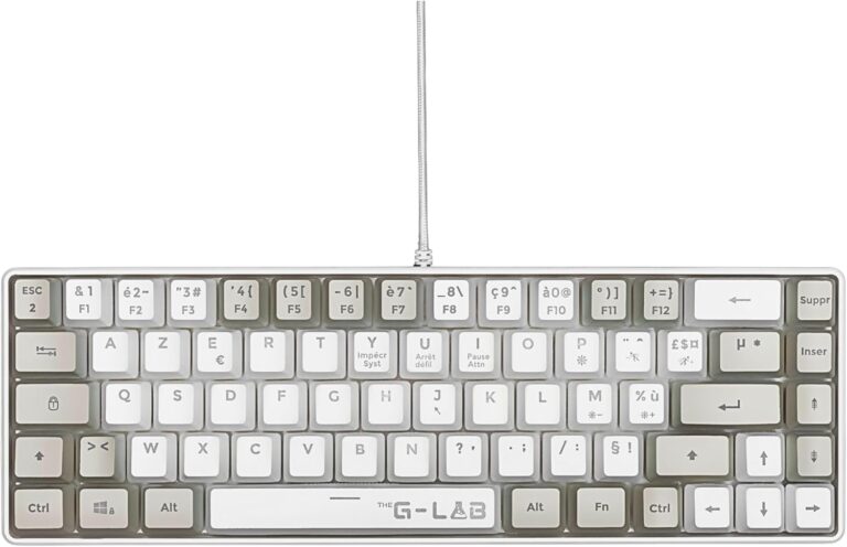 The G-Lab Keyz Hydrogen : Clavier Gamer Azerty 60% Compact avec Rétroéclairage Multicolore