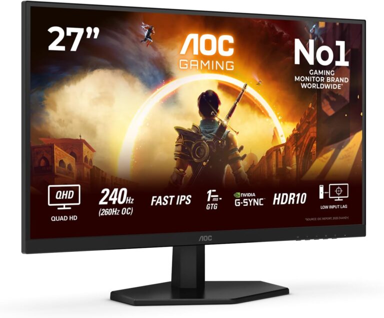 AOC Q27G42ZE : Moniteur 27 pouces 260Hz avec Fast IPS et G-Sync Compatible