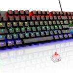 The G-Lab Keyz Mercury TKL : Clavier mécanique AZERTY 87 touches avec rétroéclairage LED multicolore pour consoles et PC