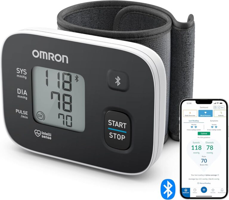 Omron RS3 Intelli IT : Traqueur de pression artérielle validé cliniquement, se connecte à iOS/Android.