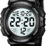 CIVO présente une montre digitale sport étanche 50M avec grand cadran pour treks en montagne.