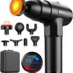 AERLANG : Pistolet de massage silencieux avec chaleur et 20 niveaux ajustables pour le bien-être.