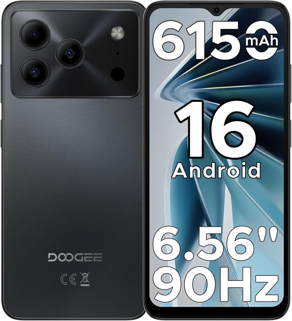 Le NOTE56 Android 16 présente un écran HD+ de 6,56 pouces et une batterie de 6150 mAh.