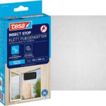 Tesa Insect Stop : Filet anti-moustiques auto-adhésif pour fenêtres, 130 cm x 150 cm.