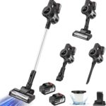 Aspirateur sans fil 3 en 1 avec 65 minutes d&rsquo;autonomie et filtre HEPA pour animaux et sols durs