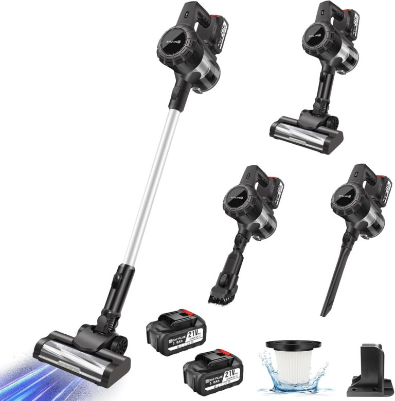 Aspirateur sans fil 3 en 1 avec 65 minutes d’autonomie et filtre HEPA pour animaux et sols durs