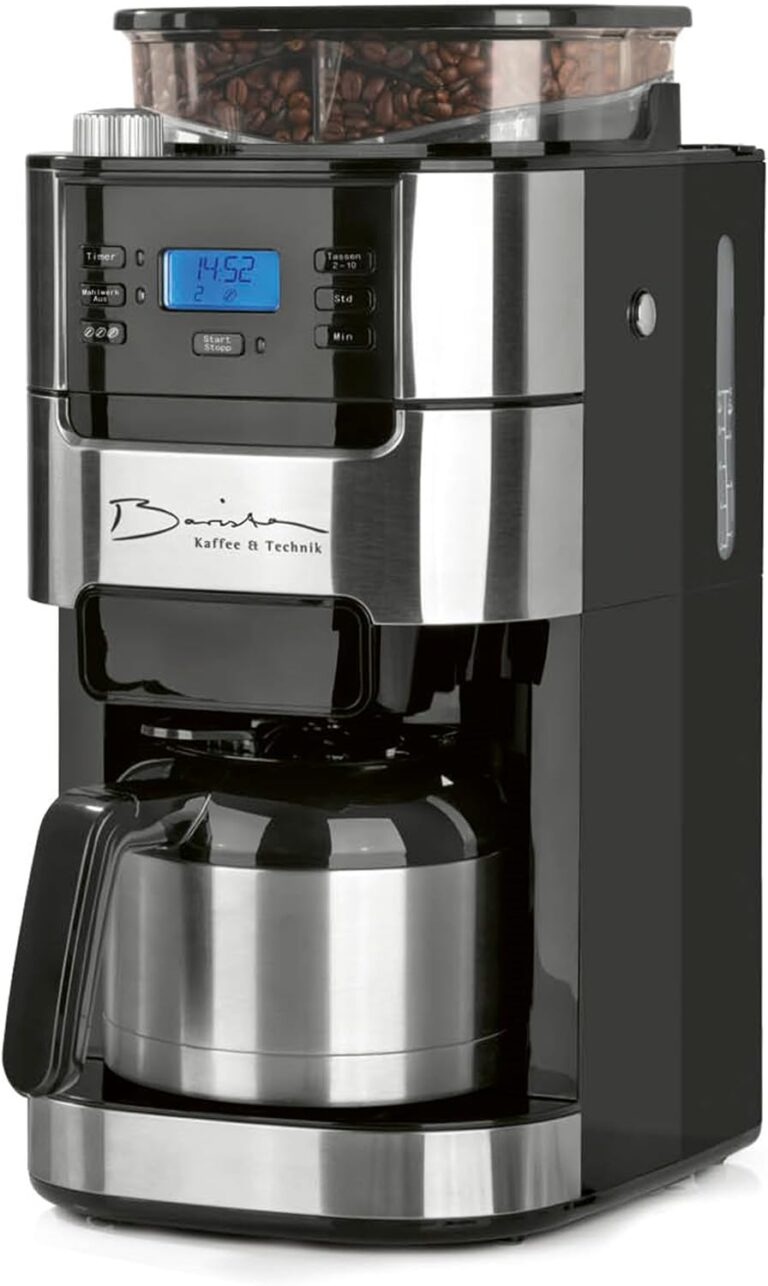Coffee Maker with Grinder and Digital Display Offers 12-Cup Capacity and Timer Function