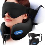 Sarisun présente un oreiller de voyage combiné avec un masque 3D pour un confort optimal.