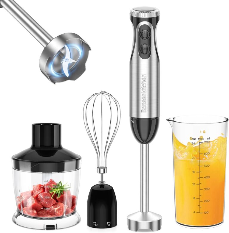 Bonsenkitchen lance un mixeur plongeant multifonction de 1000W avec accessoires variés.