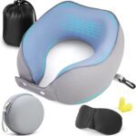 Oreiller de voyage en mousse à mémoire ergonomique pour adultes : confort en déplacement sur différents modes de transport.