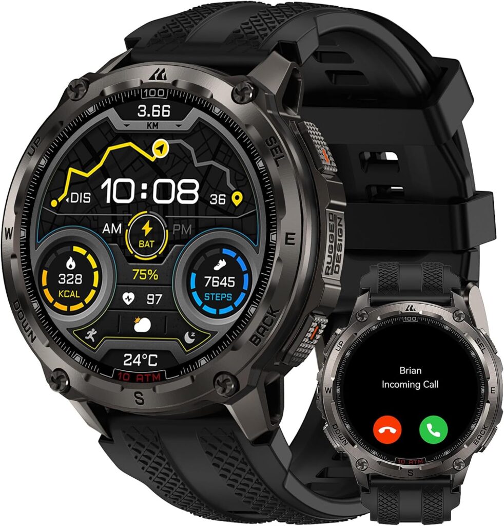 KOSPET Tank T4 : montre connectée étanche avec GPS, santé et autonomie de 50 jours
