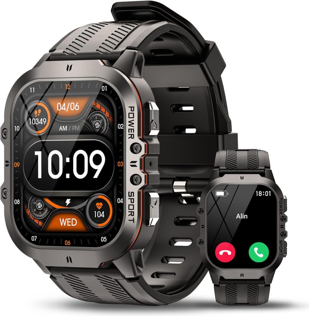Montée des ventes des montres connectées : Smartwatch AMOLED 1.96 pouces pour femmes avec 100+ modes sportifs.